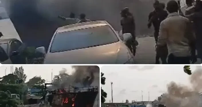 Fire Guts Ship at Kirikiri Canal, One Injured