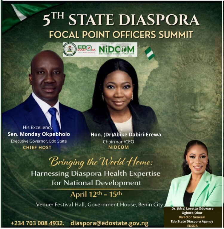 Edo to Host 5th Diaspora Focal Point Officers’ National Summit