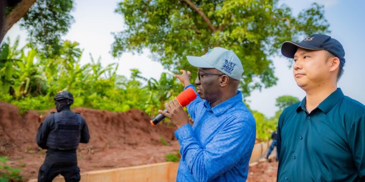 Okpebholo Moves to Link 15 Edo Central Communities, Inspects New Road Corridors