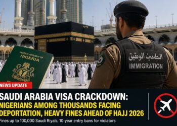 “Saudi Arabia Visa Crackdown: Nigerians Among Thousands Facing Deportation, Heavy Fines Ahead of Hajj 2026”