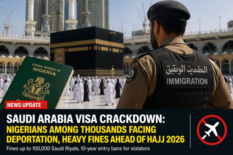 “Saudi Arabia Visa Crackdown: Nigerians Among Thousands Facing Deportation, Heavy Fines Ahead of Hajj 2026”