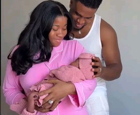 “Celebrity Fashion Designer Veekee James, Husband Femi Atere Welcome First Child, Daughter Eliana”