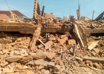 Edo Govt Seals Collapsed Two-Storey Building, Blames Substandard Materials and Lack of Approval
