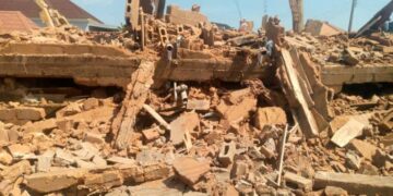 Edo Govt Seals Collapsed Two-Storey Building, Blames Substandard Materials and Lack of Approval