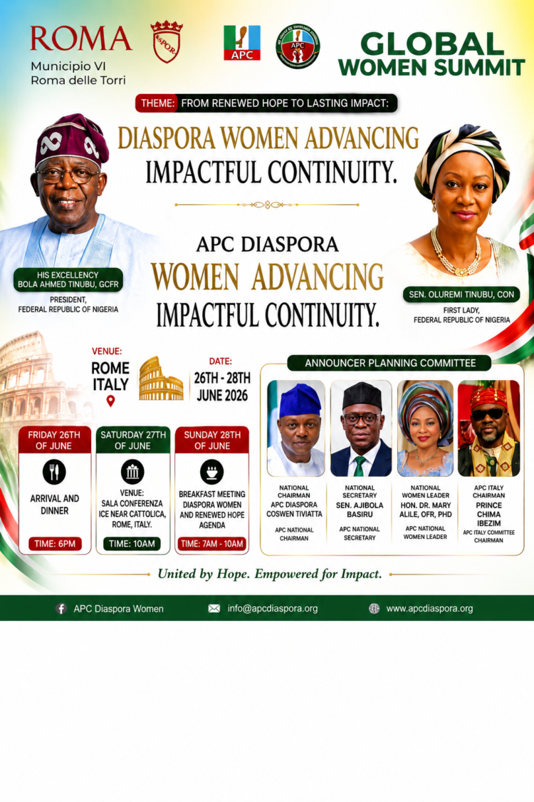 APC Diaspora Global Women Summit 2026 Opens in Rome