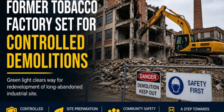 “Former Tobacco Factory Set for Controlled Demolitions as Redevelopment Plans Advance”