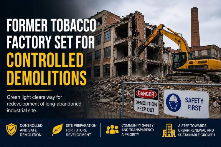 “Former Tobacco Factory Set for Controlled Demolitions as Redevelopment Plans Advance”