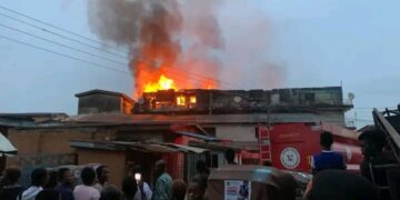 “Two Lagos Firefighters Hospitalized After Electrical Surge Sparks Blaze in Ketu Ikosi Three Storey Building”