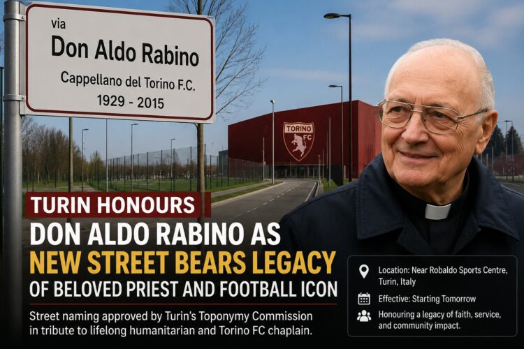 “Turin Honours Don Aldo Rabino as New Street Bears Legacy of Beloved Priest and Football Icon”