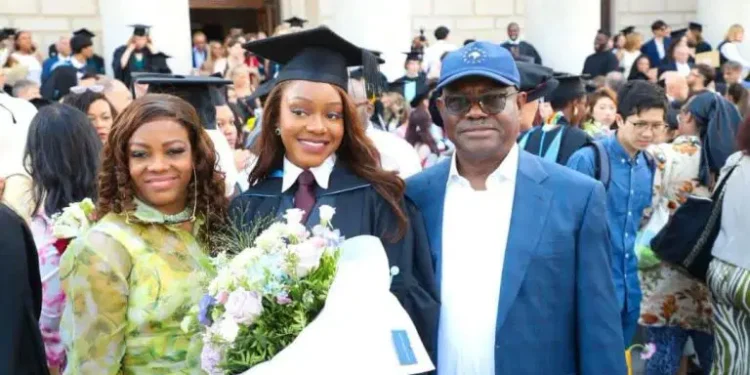 FCT Minister Wike’s Daughter Jazmyne Graduates with Law Degree from UK’s University of Southampton