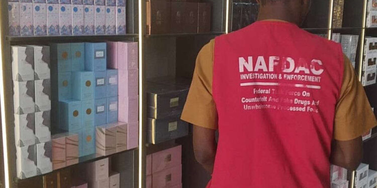 NAFDAC DON LOCK PLENTY SHOPS FOR LAGOS TRADE FAIR OVA COSMETICS WEY NO GET REGISTRATION.