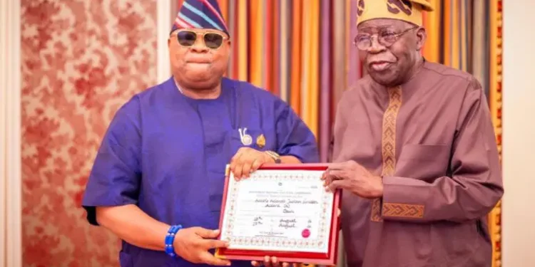 Adeleke Thanks Tinubu for “Free and Fair” Osun Election, Calls Him “Father of the Nation