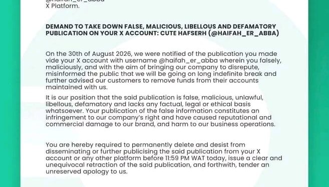 OPAY DON GIVE X USER DEADLINE TO COMOT FAKE NEWS WEY DEM POST, SAY E DEY SPOIL THEIR NAME.