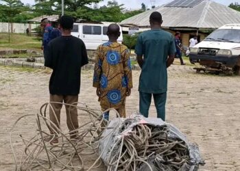 NSCDC jam 60 year old man, im pikin plus im nephew for light cable theft for lwo side.