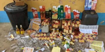 Akwa Ibom Police Arrest 40 Year Old Man, Recover 120 Bottles of Suspected Fake Dry Gin.