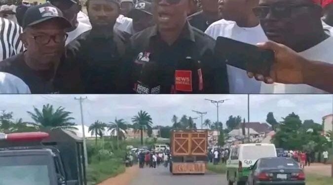 Thugs Block Peter Obi Motorcade for Benue, Force Am make e Turn Back From Yelwata.
