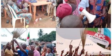 Orhionmwon Youths Don Protest Bad Benin-Abraka Road as Deputy Governor Idahosa Meet Dem!
