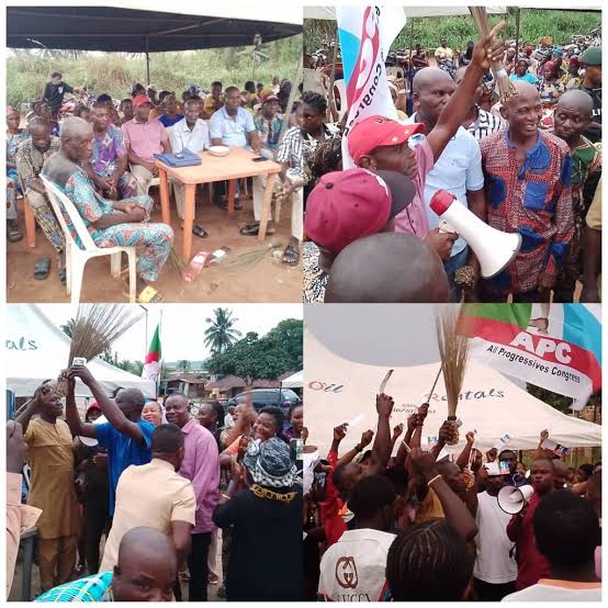 Orhionmwon Youths Don Protest Bad Benin-Abraka Road as Deputy Governor Idahosa Meet Dem!