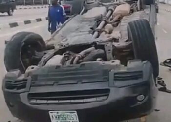 One Dead, Three Injured as Lexus SUV Crashes Along Lagos Coastal Road Near Eko Hotel.