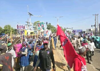 Tinubu’s 2027 Campaign Flag Off Draws APC Supporters to Kaduna Stadium.
