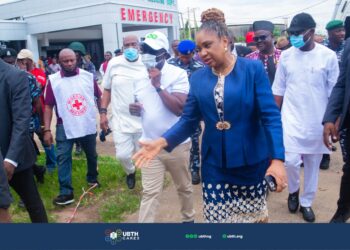 Okpebholo Visits Fuel Tanker Explosion Victims at UBTH