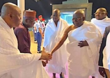 Tinubu Lands in Saudi Arabia for Lesser Hajj, Performs Umrah in Makkah