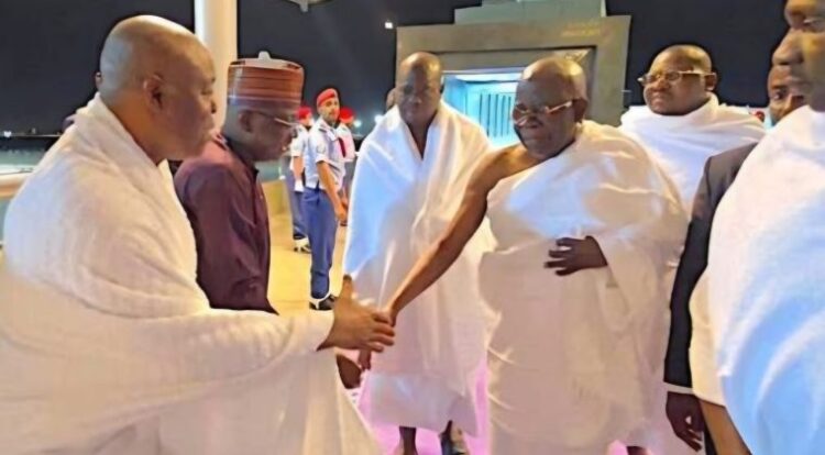 Tinubu Lands in Saudi Arabia for Lesser Hajj, Performs Umrah in Makkah
