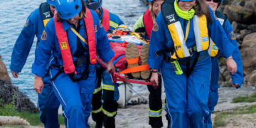UK Coast guards Rescue Four Beach goers After Dangerous Cliff side Cave Ordeal in North Yorkshire.